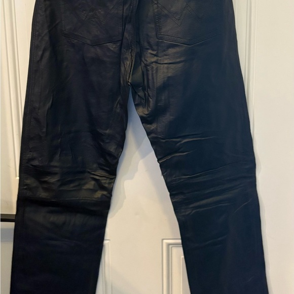 Wrangler Black Leather Pants - Picture 3 of 7
